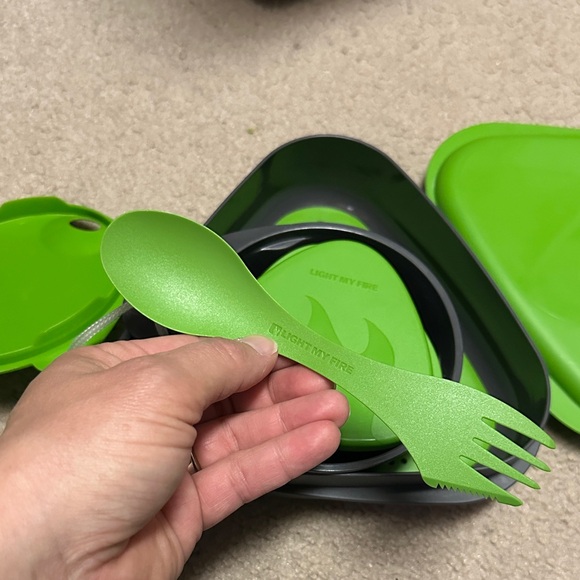 Green Camping Cook Set - Triangle Stackable Kit - Picture 7 of 8